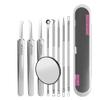 Blackhead Remover Tweezers, with Storage Case and Mirror Stainless Steel Blackhead Remover Kit, Craft Tweezers Acne Remover Tools (8pcs) view 1