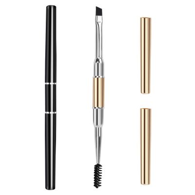 Unaone Eyebrow Brush - 2 PCS Professional Dual-Ended Angled Eye Brow Brush Applicator For Shaping and Filling Brows Lash Eyeliner