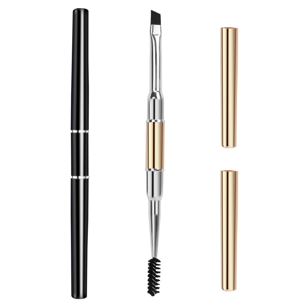 Unaone Eyebrow Brush - 2 PCS Professional Dual-Ended Angled Eye Brow Brush Applicator For Shaping and Filling Brows Lash Eyeliner