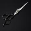 6.0-Inch Floral Handle Hair Cutting Scissors - 17.5cm JP440C Stainless Steel Professional Shears with Antler Tooth Thinning Blade,B (A) view 2