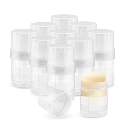 10 Pack 30g/1oz Empty Platic Deodorant Containers Top-Fill Deodorant Bottles Refillable Twist-Up Deodorant Tubes For DIY Deodorant Lip Balm Aromatherapy Lotion Stick (clear)