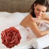 Body Wash Sponge Rose Shaped Shower Loofah Sponge 4.72inch 50g Body Shower Puff Fine Mesh Pouf Bath Scrunchies Exfoliating Cleaning Body Scrubber Balls for Women and Men (A-Red) view 4