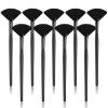 9 Pieces Facial Fan Mask Brushes, Soft Facial Applicator Brushes Tools for Peel Glycolic Makeup for Mud Cream(Full Black) view 1