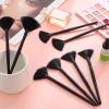 9 Pieces Facial Fan Mask Brushes, Soft Facial Applicator Brushes Tools for Peel Glycolic Makeup for Mud Cream(Full Black) view 4