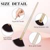 9 Pieces Facial Fan Mask Brushes, Soft Facial Applicator Brushes Tools for Peel Glycolic Makeup for Mud Cream(Brown) view 3