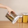 EOCOYAR Sherry Light-shielding sealed jar, small square, large capacity, with spoon, food-grade coffee bean and tea jar, food light-shielding sealed view 4