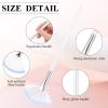 9 Pieces Facial Fan Mask Brushes, Soft Facial Applicator Brushes Tools for Peel Glycolic Makeup for Mud Cream(White Blue) view 3