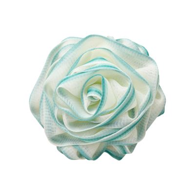 Body Wash Sponge Rose Shaped Shower Loofah Sponge 4.72inch 50g Body Shower Puff Fine Mesh Pouf Bath Scrunchies Exfoliating Cleaning Body Scrubber Balls for Women and Men (A-Green)