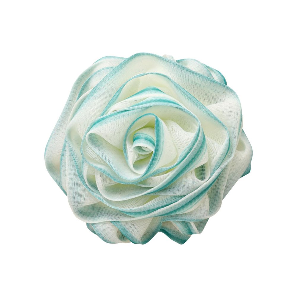 Body Wash Sponge Rose Shaped Shower Loofah Sponge 4.72inch 50g Body Shower Puff Fine Mesh Pouf Bath Scrunchies Exfoliating Cleaning Body Scrubber Balls for Women and Men (A-Green)