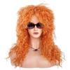 CybNemo 70s 80s Long Curly Wig Rocker Mullet Wigs for Men Women Funny Wigs Punk Rocker Cosplay Synthetic Halloween Disco Party (Orange) view 1