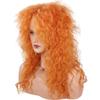CybNemo 70s 80s Long Curly Wig Rocker Mullet Wigs for Men Women Funny Wigs Punk Rocker Cosplay Synthetic Halloween Disco Party (Orange) view 3
