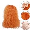 CybNemo 70s 80s Long Curly Wig Rocker Mullet Wigs for Men Women Funny Wigs Punk Rocker Cosplay Synthetic Halloween Disco Party (Orange) view 4