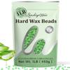 LANSLEYWAX Aloe Hard Wax Beads, 1LB Wax Beans for Sensitive Skin & Full-Body Hair Removal, Brazilian/Bikini/Face/Legs/Eyebrow/Armpit/Chest Waxing Refill at Home for Women & Men, Stripless Formula view 1