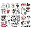 Joker Temporary Tattoos for Adult,35 Style Joker HaHa Mouth Waterproof Fake Tattoo Stickers For Women Men,Clown Poker Dice Costume Cosplay Halloween Party Decor Face Hand Arm Makeup Q661 view 1