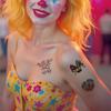 Joker Temporary Tattoos for Adult,35 Style Joker HaHa Mouth Waterproof Fake Tattoo Stickers For Women Men,Clown Poker Dice Costume Cosplay Halloween Party Decor Face Hand Arm Makeup Q661 view 4