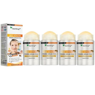 Aeehfeng Bee Venom Firming Serum Stick, Advanced Firming & Wrinkle-Reducing Cream, Skin Firming Cream, Moisturizing, Lifts, Plumps and Firms Skin, Natural Ingredients for All Skin Types (4 Pcs