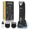 Qreeyx Manscape Trimmer for Men - Electric Body Hair Trimmer with Light, IPX7 Waterproof Electric Razor for Balls/Pubic/Groin/Legs/Chest Hair Removal, Lightweight with LED Display, Gifts for Him Dad view 1