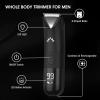 Qreeyx Manscape Trimmer for Men - Electric Body Hair Trimmer with Light, IPX7 Waterproof Electric Razor for Balls/Pubic/Groin/Legs/Chest Hair Removal, Lightweight with LED Display, Gifts for Him Dad view 2