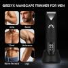 Qreeyx Manscape Trimmer for Men - Electric Body Hair Trimmer with Light, IPX7 Waterproof Electric Razor for Balls/Pubic/Groin/Legs/Chest Hair Removal, Lightweight with LED Display, Gifts for Him Dad view 3