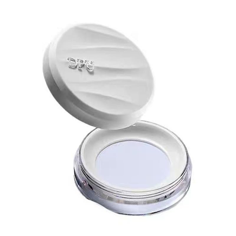 1PC DPU Airy Lasting Loose Powder, Makeup Blue Clear Moisturizing Oil Control Setting Finish Foundation Powder (02# Blue, 20g)