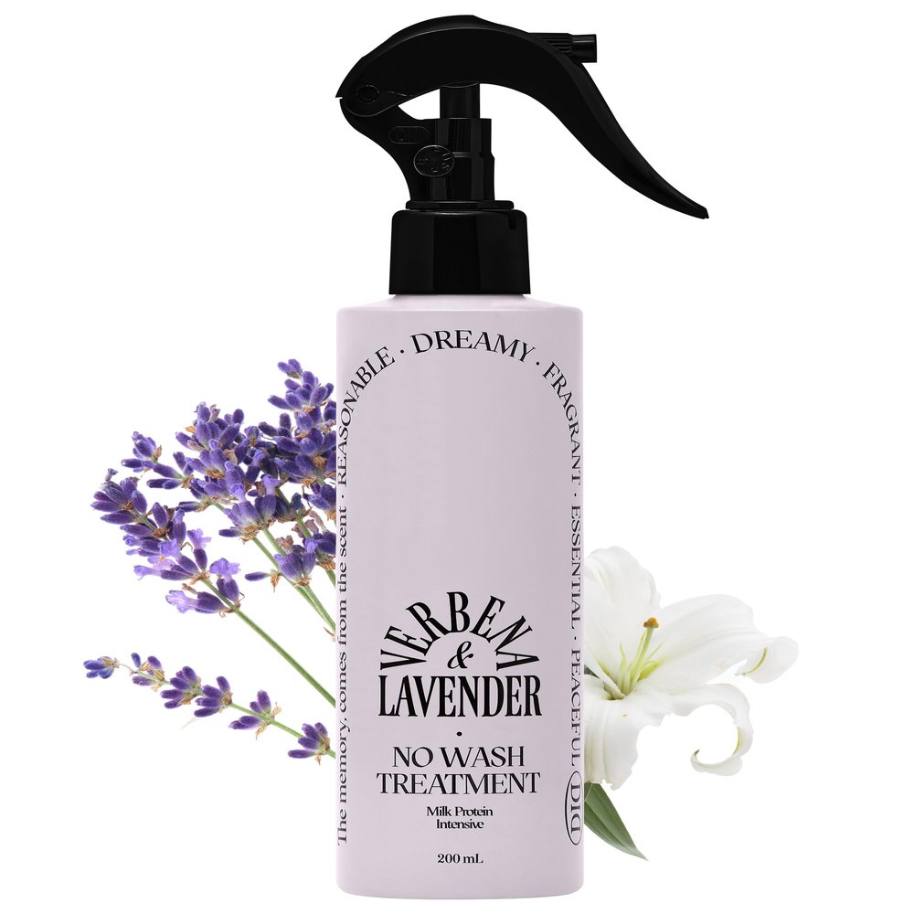 ODID Milk Protein Intensive No-Wash Treatment - Korean Hair Perfume Serum Spray - Subtle Verbena Lavender Scent - Anti Frizz Detangler Mist for Curly, Dry & Damaged Hair, 6.76 fl.oz.