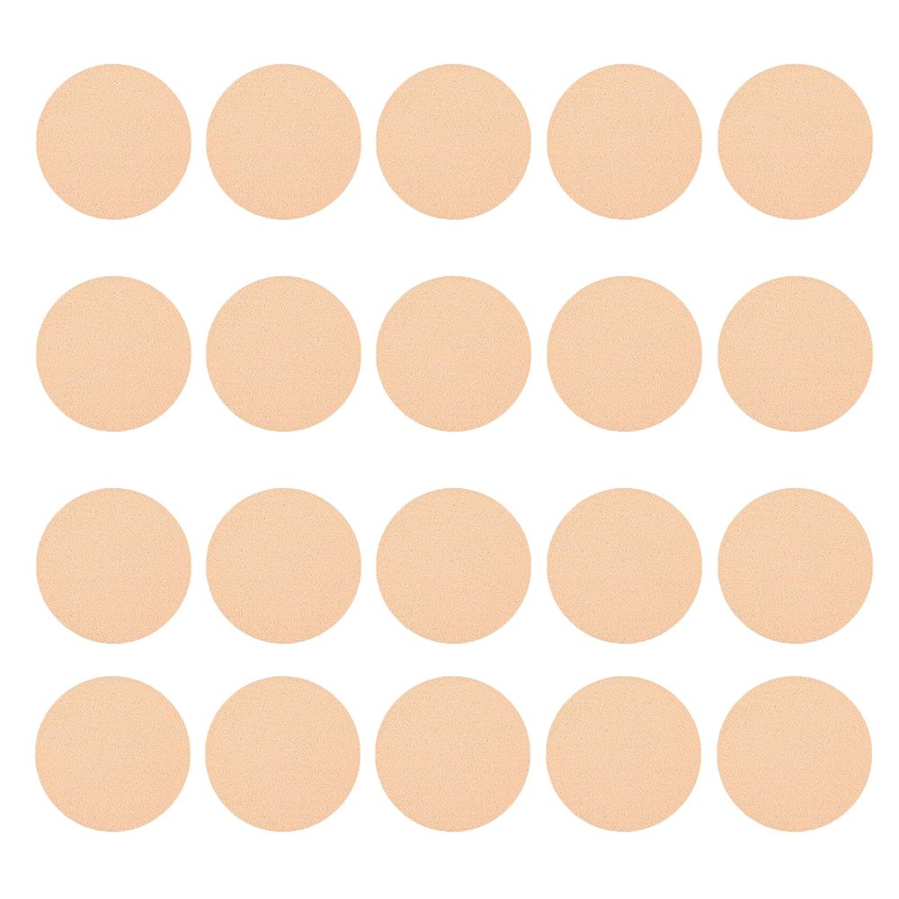 20 PCS Facial Rounds Sponges Round Cosmetic Sponges for Makeup Cushion Pads Blending Sponge Applicator Facial Powder Puff Beige