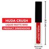 HUDA.CRUSH Beauty Set of 4 Liquid Matte Mini Lipstick - Long Lasting & Waterproof Lipstick Combo Pack Of Red, Deep Red, Wine & Pink Shades for Women and Girls view 3