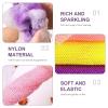 5 Pieces African Net Bath Sponge,Long Net Bath Sponge Exfoliating Shower Body Scrubber Back Scrubber Skin Smoother,Back Foot Scalp Scrub, Flat Dead Skin Remover (Yellow, 20 * 65CM) view 2
