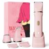 Bikini Trimmer for Women, Dovety 3 in 1 Painless Electric Razors for Women, Rechargeable Pubic Hair Trimmer Electric Shaver for Legs Body Facial Hair, IPX7 Waterproof, Ceramic Blade, USB Charge Dock view 1