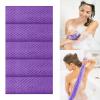 5 Pieces African Net Bath Sponge,Long Net Bath Sponge Exfoliating Shower Body Scrubber Back Scrubber Skin Smoother,Back Foot Scalp Scrub, Flat Dead Skin Remover (Purple, 20 * 65CM) view 1