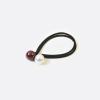 10 Pieces Artificial Pearl Elastic Hair Ties Classic Hair String Pearl Hair Scrunchies Hair Ring Elegant Ponytail Holder for Women Lady, Black Rope view 3