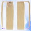 20 Inch Human Hair Ponytail 90g Long Wrap Around Ponytail Bleach Blonde Real Hair Ponytail Extension for Women(20inch,Bleach Blonde) view 2