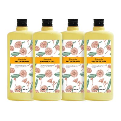Bubble Bath for Women, Chamomile Shower Gel Gifts Set, Mother's Day Gifts for Mom, 51.2 fl oz (Pack of 4)