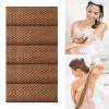 5 Pieces African Net Bath Sponge,Long Net Bath Sponge Exfoliating Shower Body Scrubber Back Scrubber Skin Smoother,Back Foot Scalp Scrub, Flat Dead Skin Remover (Coffee, 30 * 80CM) view 1