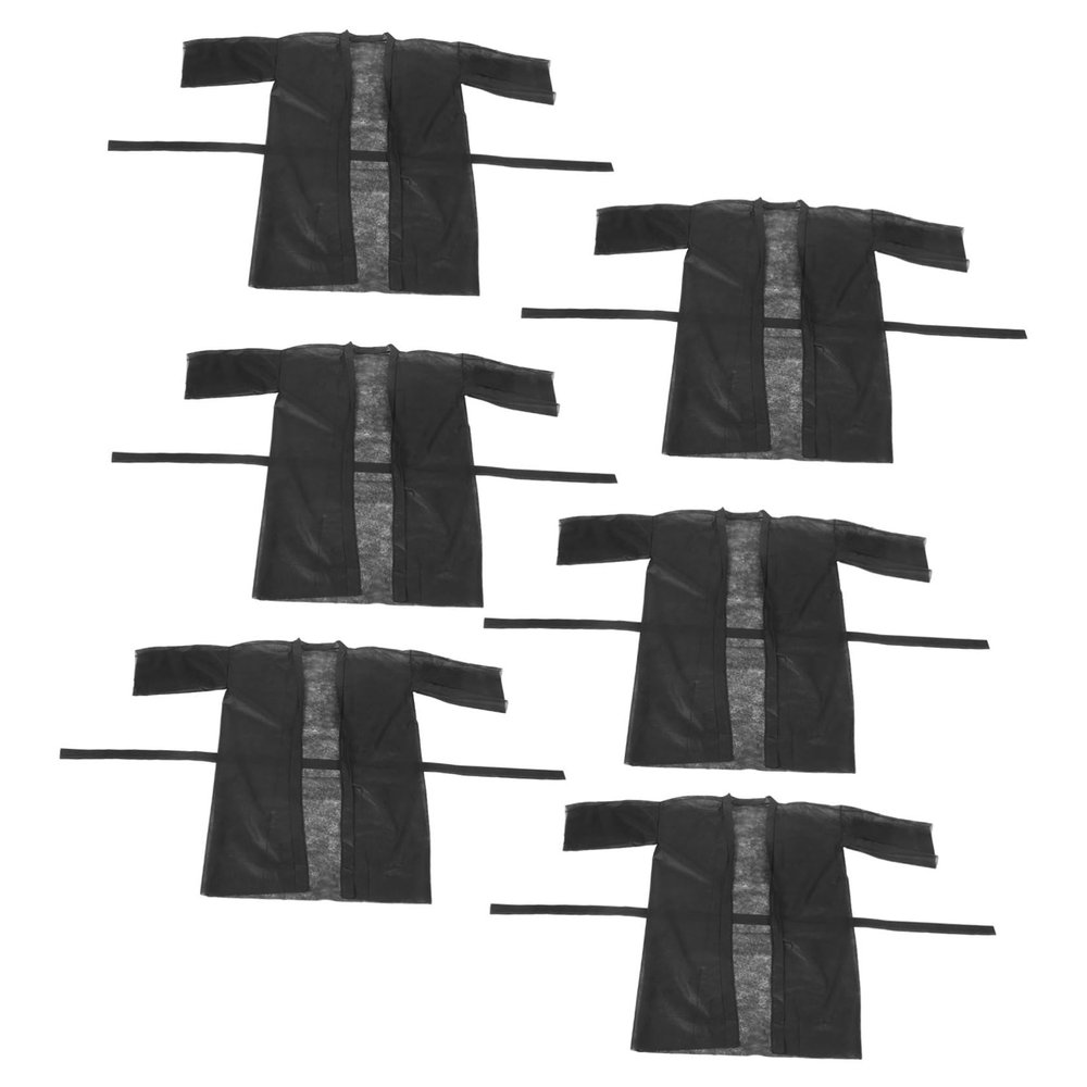 SUPVOX 10pcs Disposable Bathrobe Water-absorbent Salon Robe for Spa Sauna Comfortable Knee Design for Hotels Tourists