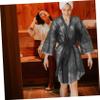SUPVOX 10pcs Disposable Bathrobe Water-absorbent Salon Robe for Spa Sauna Comfortable Knee Design for Hotels Tourists view 3