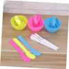 HONMEET 3set Diy Facial Mask Bowl Set Pink Yellow Blue Measuring Spoon Brush for Skincare for Mixing Homemade Facial Masks and Beauty Treatments view 3