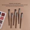 6Pcs Detail Eyeshadow Brush Kabuki Travel Makeup Brush Set Ultra Soft Hair Concealer, Blush, Contour, Blending Brush (Coffee) view 2