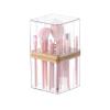 SUNFICON Makeup Brush Holder with Cover Makeup Brush Container With Lid Clear Makeup Brush Holder Organizer Waterproof Dustproof Beauty Brushes Storage Case Stand for Vanity Bathroom Countertop,Gift view 1