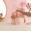 SUNFICON Makeup Brush Holder with Cover Makeup Brush Container With Lid Clear Makeup Brush Holder Organizer Waterproof Dustproof Beauty Brushes Storage Case Stand for Vanity Bathroom Countertop,Gift view 3