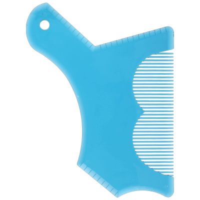 Beard Shaping Tool, Beard Straightener for Men Plastic Beard Shaper for Men for Men's Beard Trimming and Shaping (Transparent Blue)