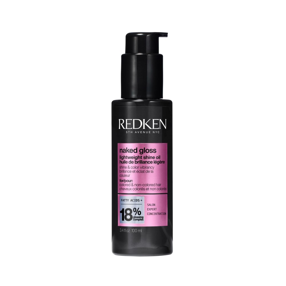 Redken Naked Gloss Shine Hair Oil - Adds Shine and Controls Frizz, Infused with Omega-9, Lightweight Heat Protectant, For Color-Treated Hair