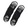 100 Pieces Black Hair Ties for Thick and Curly Hair Ponytail Holders Hair Elastic Band for Women or Men view 1