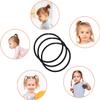 100 Pieces Black Hair Ties for Thick and Curly Hair Ponytail Holders Hair Elastic Band for Women or Men view 4