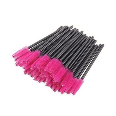 50Pcs Disposable Mascara Wands Eyelash Brush for Eyebrows, Nylon Head