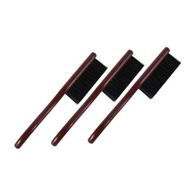 ARTSEWPLY 3pcs Wooden Beard Brush for Men Retro Hairdressing Comb Soft Bristles for Thorough Cleaning Facial Hair Grooming Tool for Daily Use