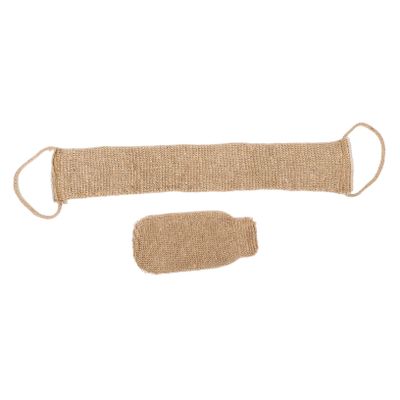 Baluue 2pcs Exfoliating Back Scrubber Bath Gloves Sisal Material Dead Skin Remover Soft Body Scrub Shower Mitts