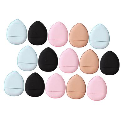 ASAKKURA 15pcs Breathable Fluffy Face Powder Mini Finger Puff Makeup Application Sponges Reusable Drop- Supplies