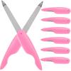 BESPORTBLE 8pcs Metal Folding Nail Files for Natural Gel Nails Double-Sided Buffer Manicure Files for Manicure view 1