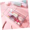 Alipis 3pcs Clear Makeup Organizer Dividers Lidded Vanity Storage Box for Lipsticks and Cosmetics Elegant Desktop Container for Cotton Pads and Accessories view 2